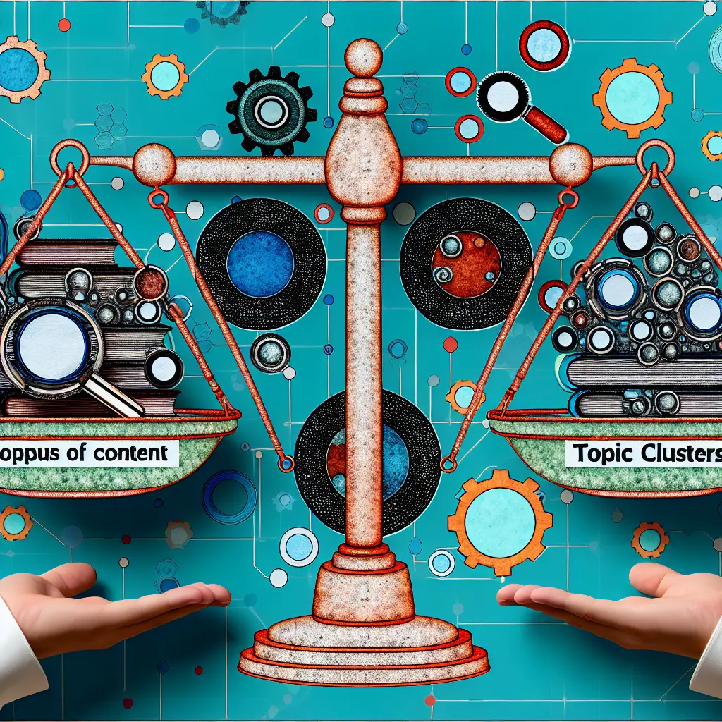 Corpus of content vs topic cluster