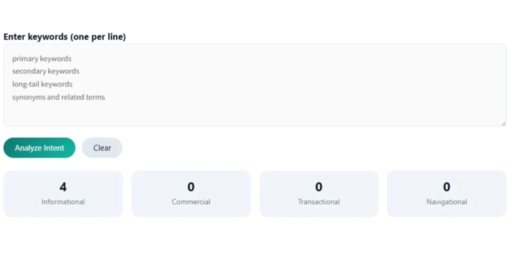 Keyword Intent Classifier