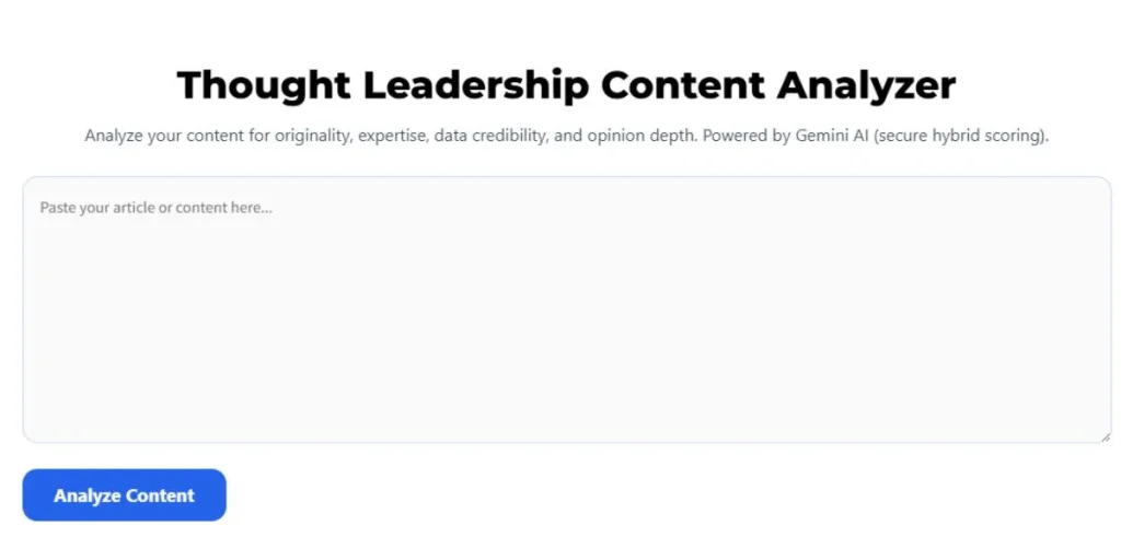 leadership content analyzer
